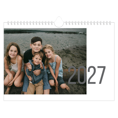 Calendrier photo A4 — Numéros mensuels [couverture]
