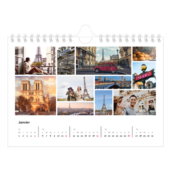 Calendrier photo A5 — Diaporama asymétrique