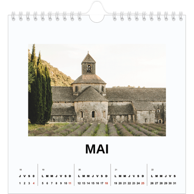 Calendriers annuels carré — Simple photo [couverture]