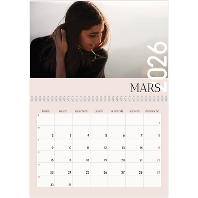 Calendrier photo A4 double (30 x 40 cm) — Superposition [Mars]