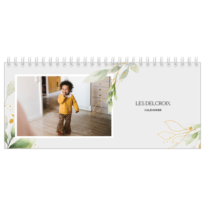 Calendrier de bureau — Éclaboussure florale [couverture]