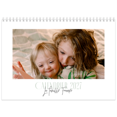 Calendrier photo A4 double (30 x 40 cm) — Mix de typographies [couverture]
