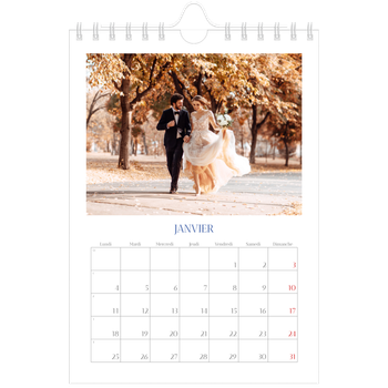Calendrier photo A5 — Classique cobalt