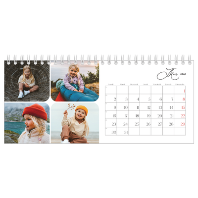 Calendrier de bureau — Instantanés et calligraphie [Mars]