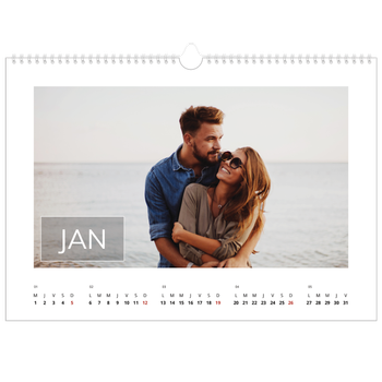 Calendrier photo A3 — Date superposée