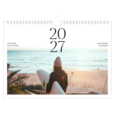 Calendrier photo A4 — Surf & couchers de soleil [couverture]