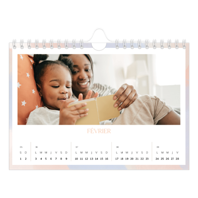 Calendrier photo A5 — Effet pinceau [Février]