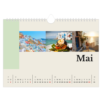Calendrier photo A4 — Vues du monde [Mai]