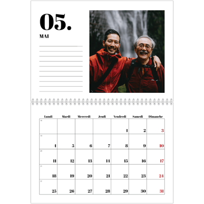 Calendrier photo A4 double (30 x 40 cm) — Sérif et moments [couverture]