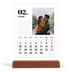 Calendrier de bureau support bois - portrait  — Sérif et moments [Février]