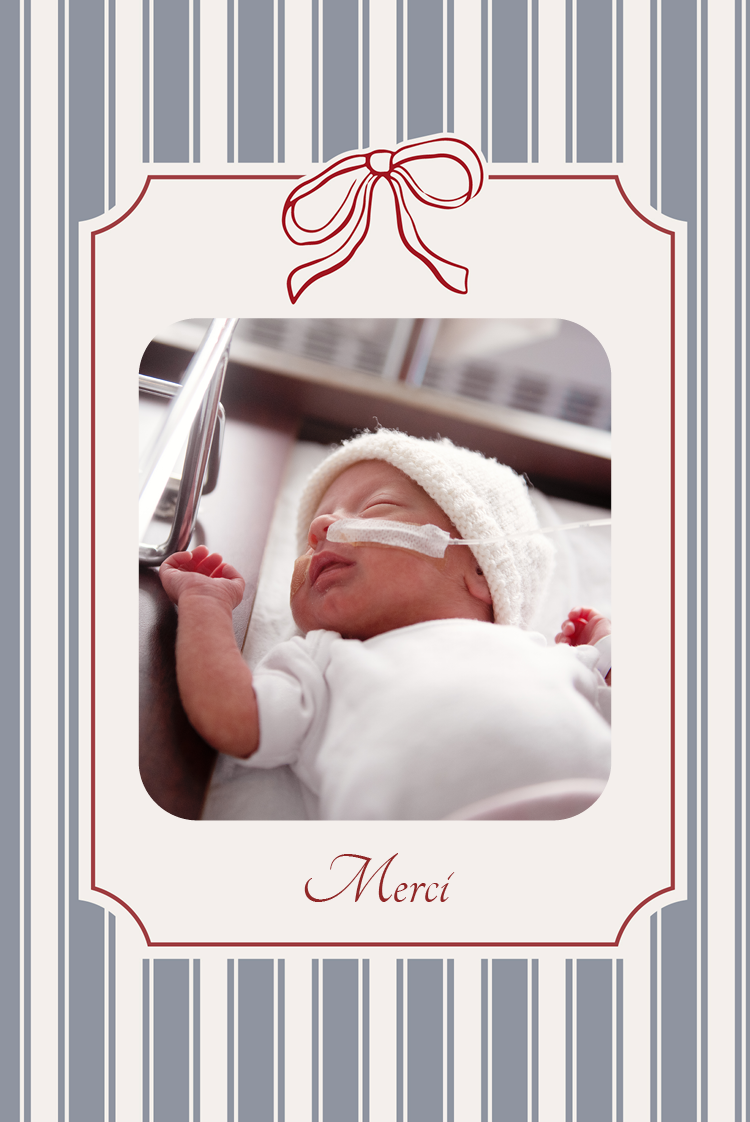 Carte de remerciement — Petit nœud, grand bonheur