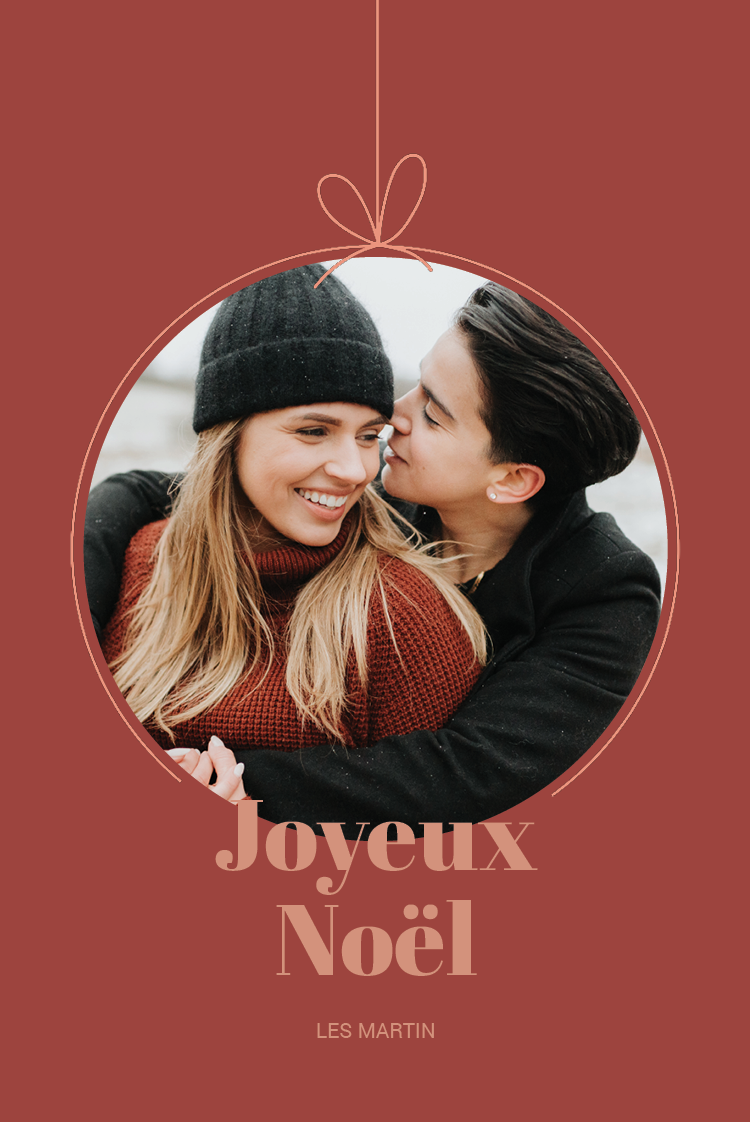 Faire-part & Cartes — Boule de Noël parfaite