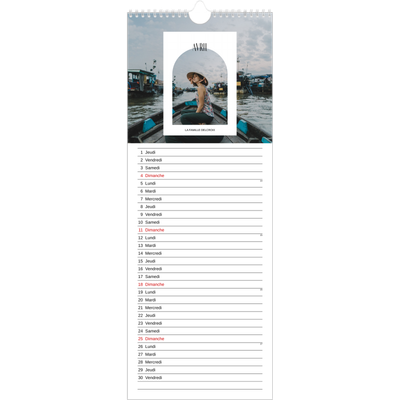 Calendrier mural long  — L'arche ouverte [Avril]