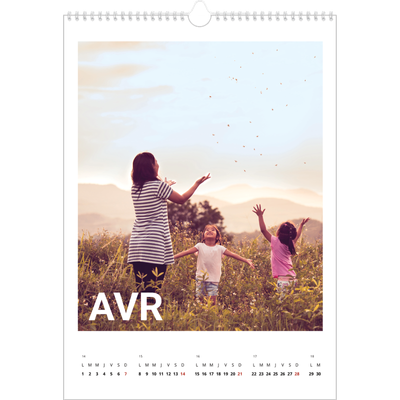 A3 Calendrier annuel — Grand mois [Avril]