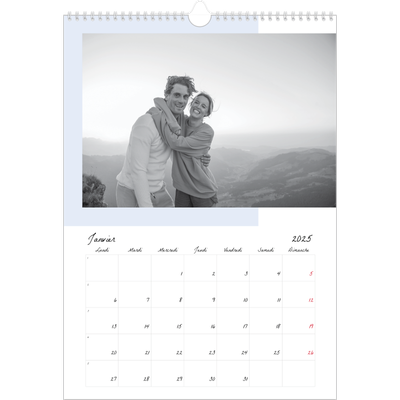 A3 Calendrier annuel — Écrans de couleur [Janvier]