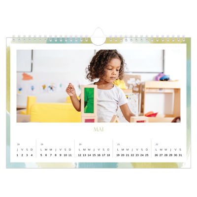Calendrier photo A4 — Effet pinceau [couverture]