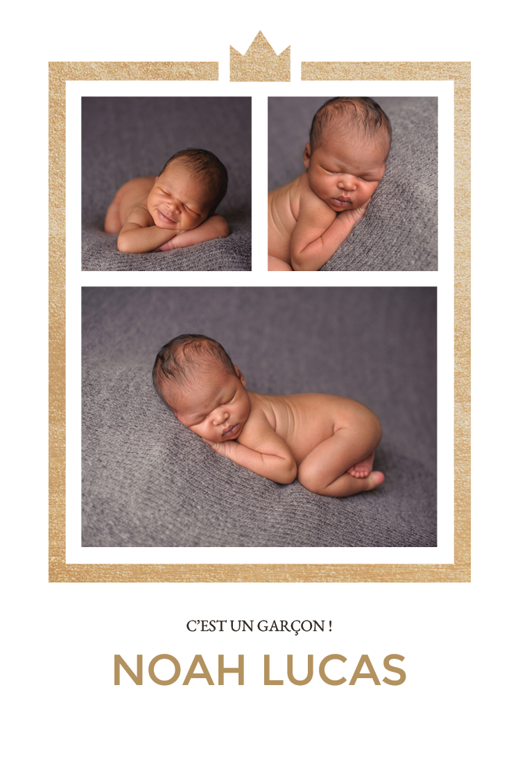 Cartons d'invitation — Couronne dorée