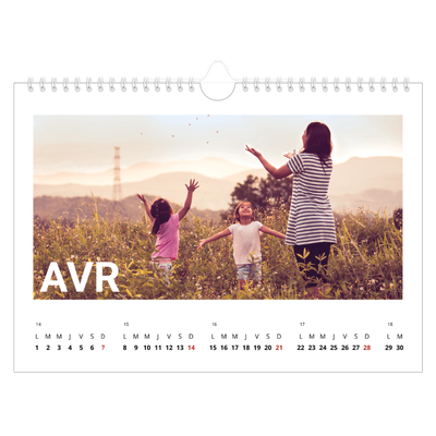 Calendrier photo A4 — Grand mois [Avril]
