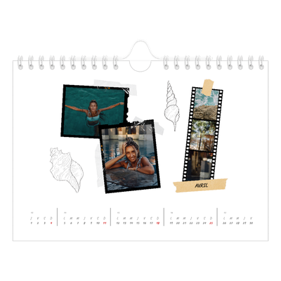 Calendrier photo A5 — Esprit scrapbook [Avril]