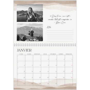 Calendrier photo A4 double — Citations inspirantes