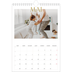 Calendrier photo A4 (20 x 30 cm) — Large texte Doré [couverture]