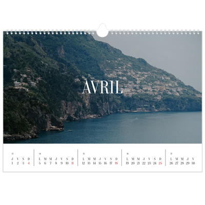 Calendrier photo A3 — Évasion sans fin [Avril]