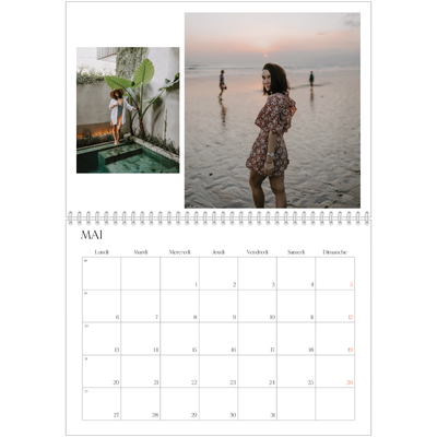 Calendrier photo A4 double (30 x 40 cm) — Surf & couchers de soleil [couverture]