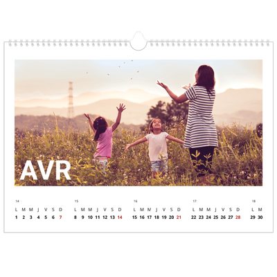 Calendrier photo A3 — Grand mois [Avril]
