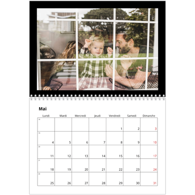 Calendrier photo A4 double (30 x 40 cm) — Bodures noires [couverture]