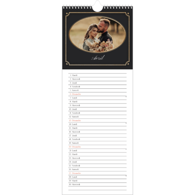 Calendrier mural long  — Classique vintage [Avril]