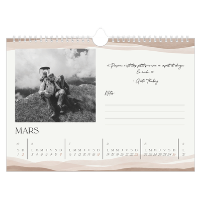 Calendrier photo A4 — Citations inspirantes [Mars]
