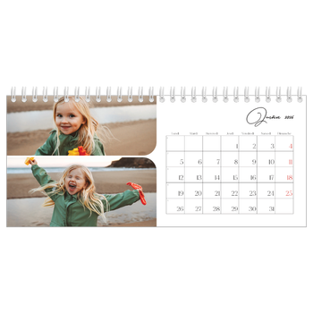 Calendrier de bureau — Instantanés et calligraphie