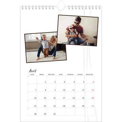 Calendrier photo A4 (20 x 30 cm) — Ornements bucoliques [Avril]