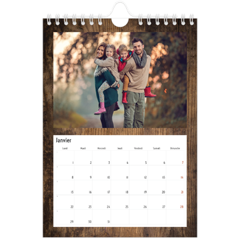 Calendrier photo A5 — Rustique