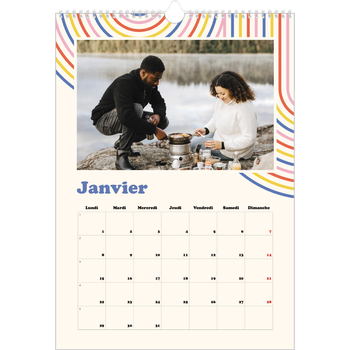 Calendrier photo A3 — Rayures rétros