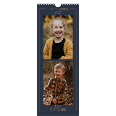 Calendrier mural long  — Bleu de Prusse [couverture]