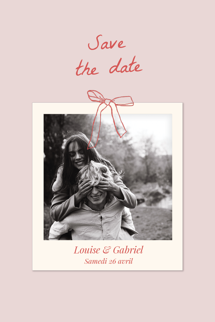 Save the date — Ruban d’amour