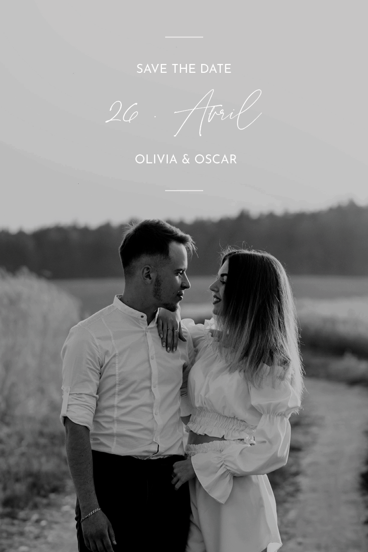 Save the date — Écriture élégante