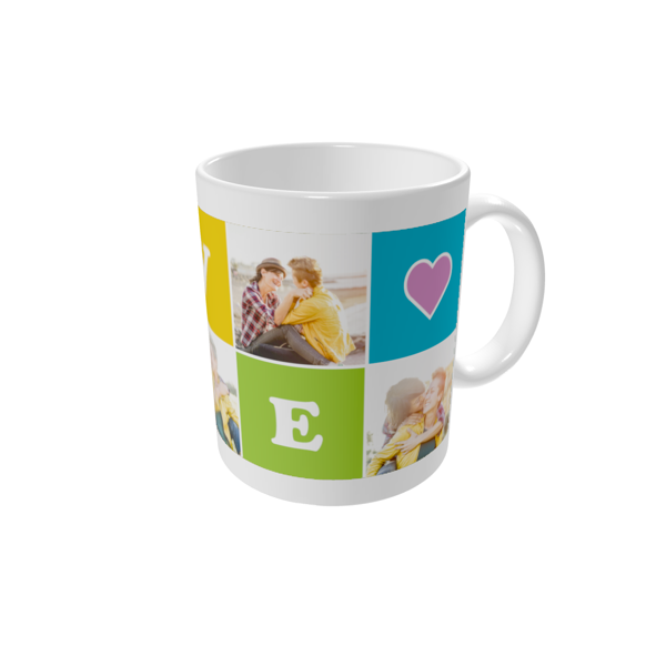Mug personnalisé — Love coloré