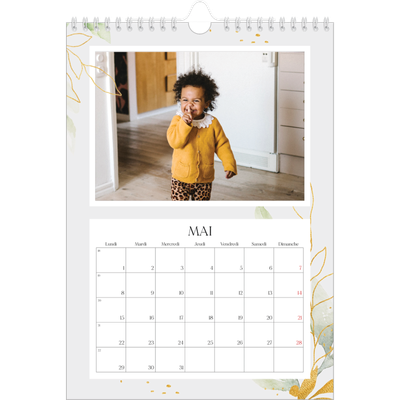 Calendrier photo A4 (20 x 30 cm) — Éclaboussure florale [couverture]