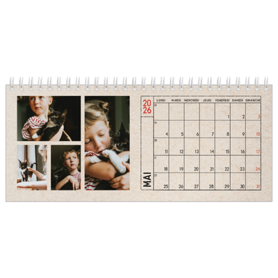 Calendrier de bureau — Craft effet tampon [couverture]