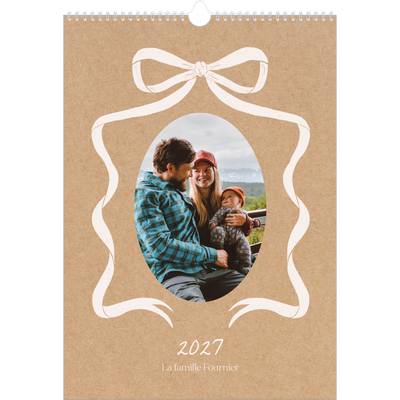 A3 Calendrier annuel — Kraft et nœud [couverture]
