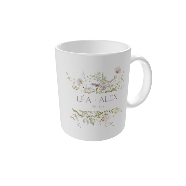 Mug personnalisé — Bonheur fleuri