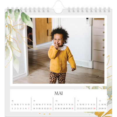 Calendriers annuels carré — Éclaboussure florale [couverture]