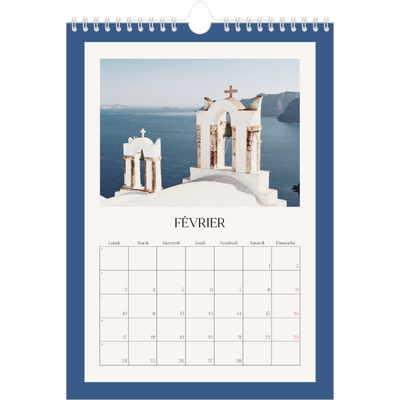 Calendrier photo A4 (20 x 30 cm) — Couleurs classiques [Février]