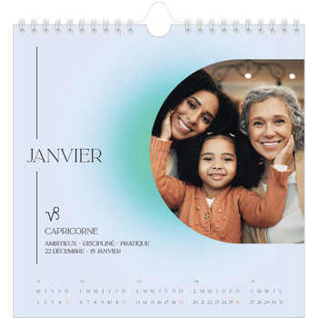 Calendrier photo carré — Dégradé astrologique