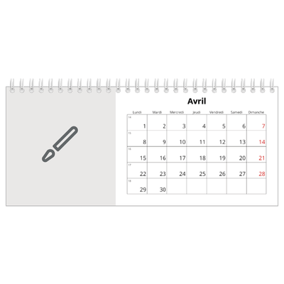 Calendrier de bureau — Créez votre produit [Avril]