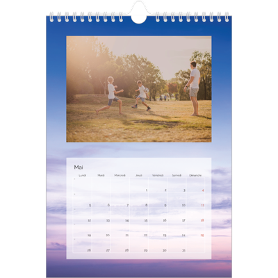 Calendrier photo A4 (20 x 30 cm) — La tête dans les nuasges [couverture]
