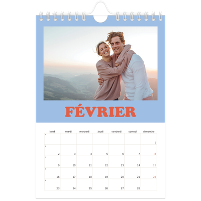 Calendrier photo A5 — Cadres rétro [Février]