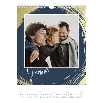 Calendrier photo A4 — Coup de pinceau doré